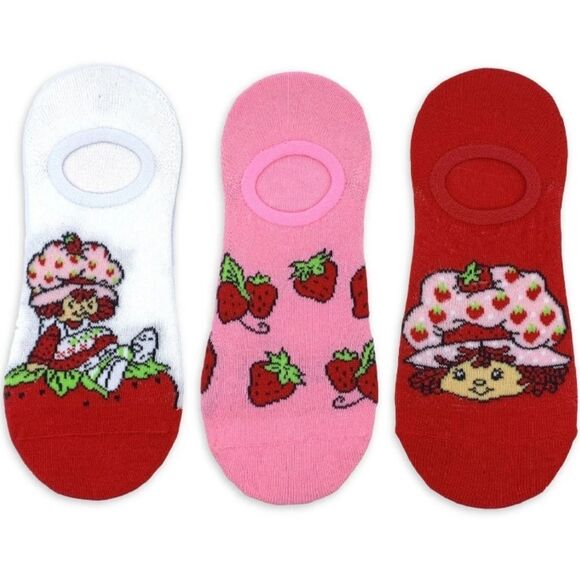 Strawberry Shortcake 3-PK Stay Put Liner Socks - Picture 1 of 7
